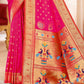 Shree Shyam Fashion Paithani Silk Magenta Saree
