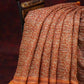 Orange and Rust Printed Semi Chanderi Saree By Gayathri Reddy Designer Studio | Swadesiicart