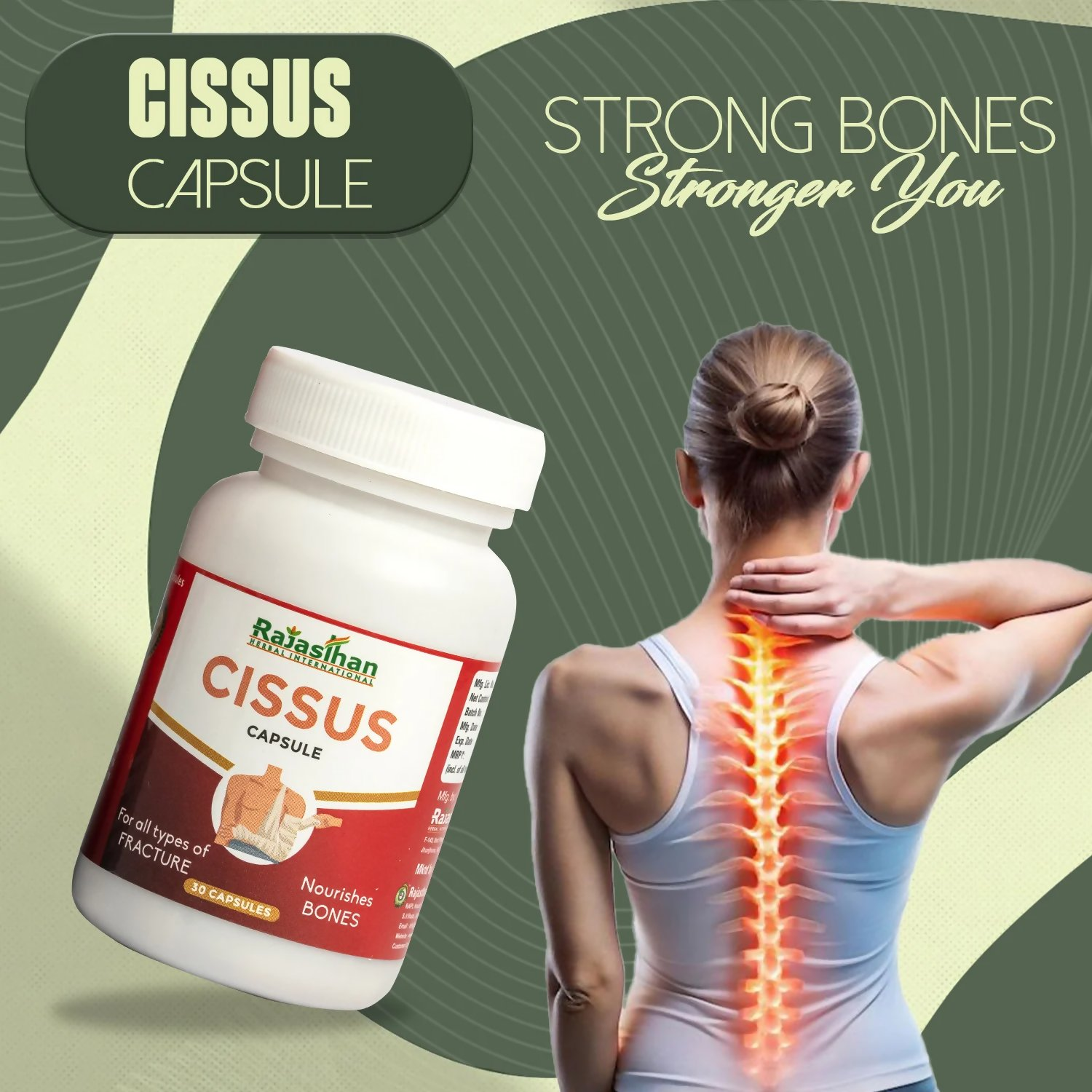 Rajasthan Herbals Cissus Capsules | Swadesiicart