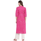 NOZ2TOZ Women Pink Cotton Kurti (1pc) - Swadesiicart