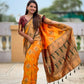 PR Fashion Mustard Orange Soft Banarasi Silk With Zari Weaving Meenakari Design Saree | Swadesiicart