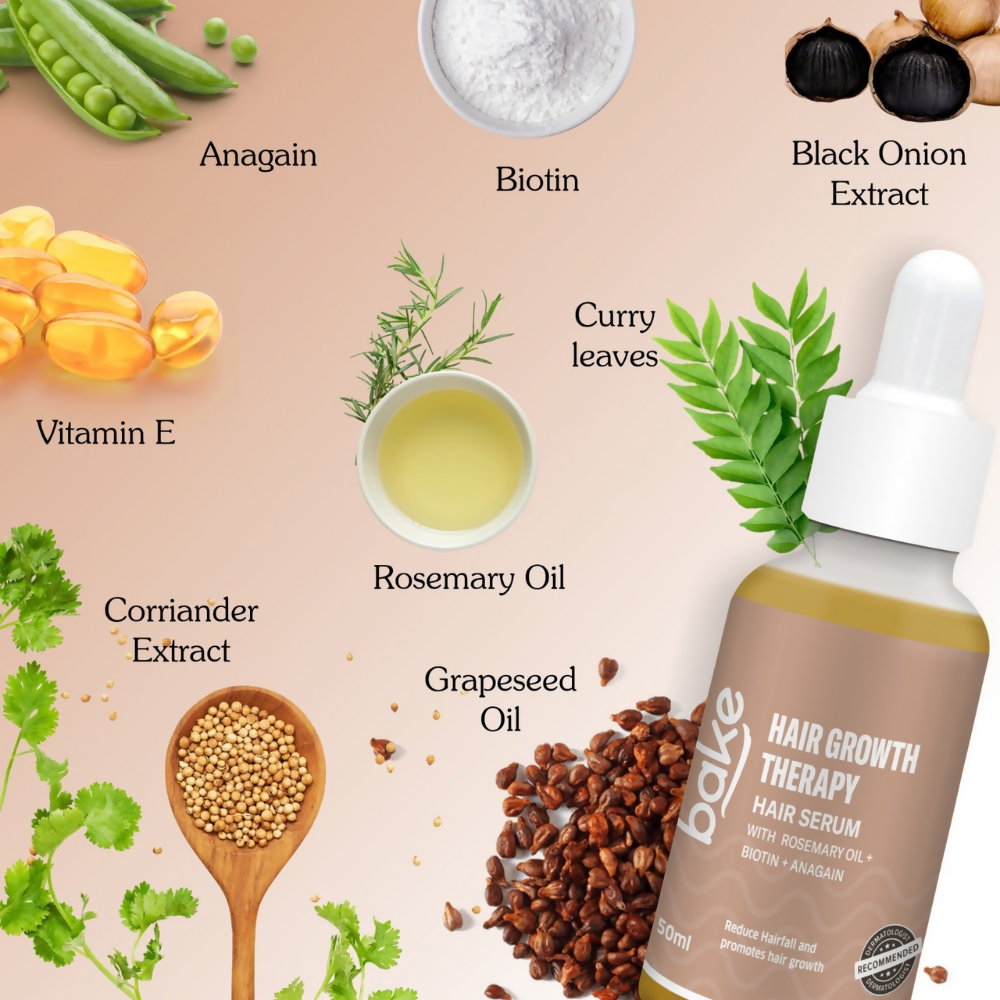 Bake Pure Rosemary Oil Hair Serum with Anagain & Biotin | Swadesiicart