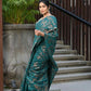 Beatitude Green Cotton Floral Jamdani Saree