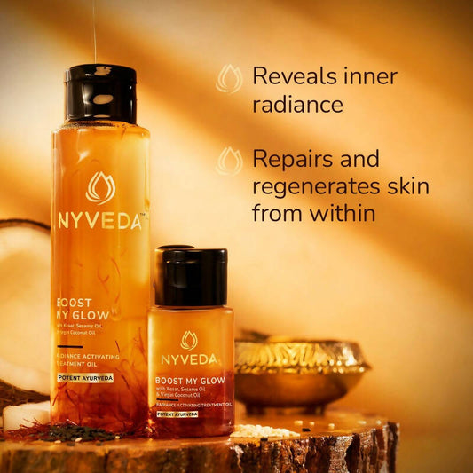 Nyveda Pre-bath Body Treatment Oil |Boost My Glow Radiance Activating | Swadesiicart