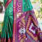 Shree Shyam Fashion Pochampalli Silk Rama Green Saree