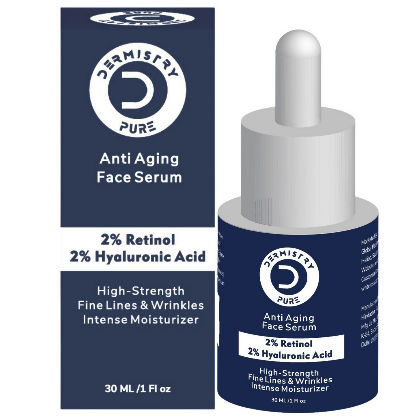 Dermistry 2% Retinol Hyaluronic Night Moisturizer Cream Serum For Anti Aging Fine Lines & Wrinkles - Swadesiicart