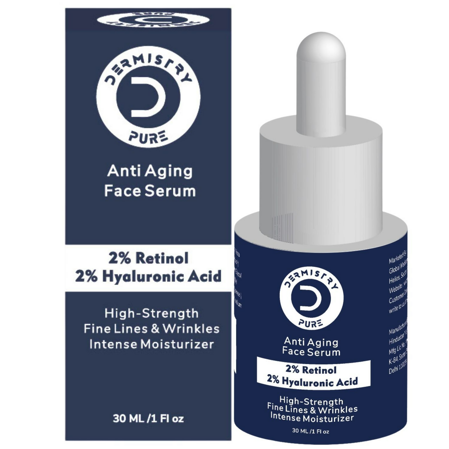 Dermistry 2% Retinol Hyaluronic Night Moisturizer Cream Serum For Anti Aging Fine Lines & Wrinkles - Swadesiicart