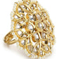 Oversized Kundan Ring- Ruby Raang | Swadesiicart