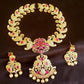 AD Ruby Peacock Bridal Jewelry Set