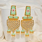 Traditional Gold-Polished Meenakari Green Jhumka Jhumki Earrings By House of Ree - House of Ree