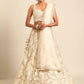 House of Panchhi Cream Net Sequins and Zarkan embroidery Lehenga choli & Dupatta | Swadesiicart