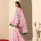 Pomcha Jaipur Pink Gul Rozi Sharara Set | Swadesiicart