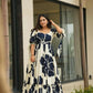 Aayaa Designer Cambric Cotton Printed Full Flaired Gown - Multi Color