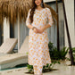 The52 Yellow Women's Beautiful Printed Silk Blend Fabric with Straight Kurta, Pant and Dupatta Set - Swadesiicart