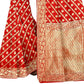 Vamika Weaving Banarasi Jacquard Saree - Red | Swadesiicart