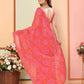 Red Georgette Designer Printed Ready To Wear Saree - Elite | Swadesiicart
