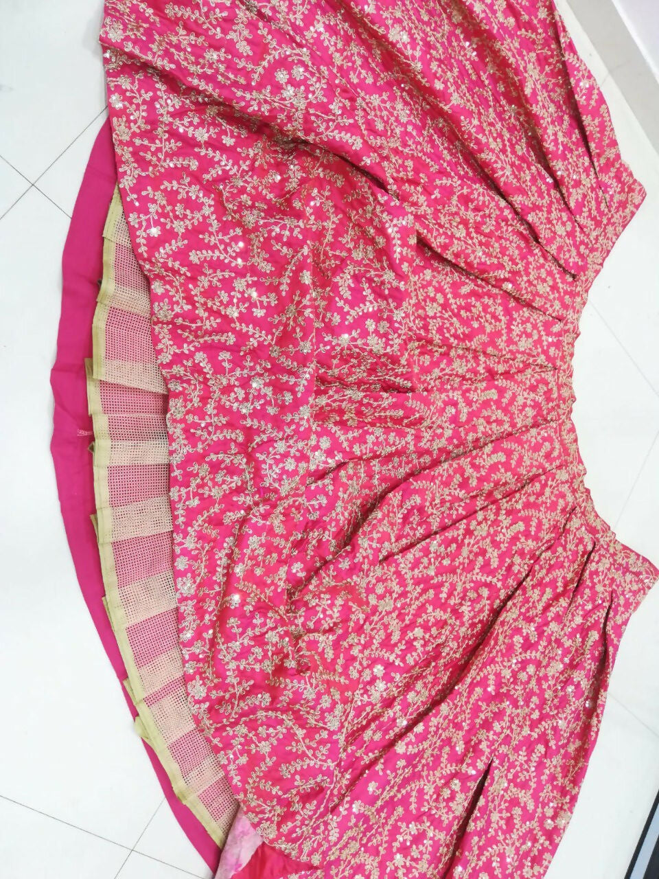 Jyoti Fashion Glamorous Rani Pink Silk 3MM Sequins with Coding Dori Embroidery Lehenga Choli with Dupatta | Swadesiicart