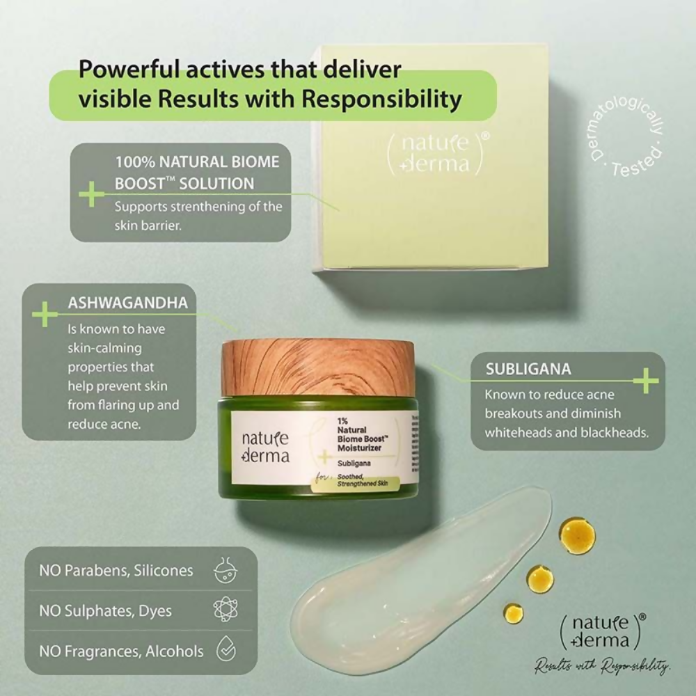 Nature Derma 1% Natural Biome-Boost Moisturizer | Swadesiicart