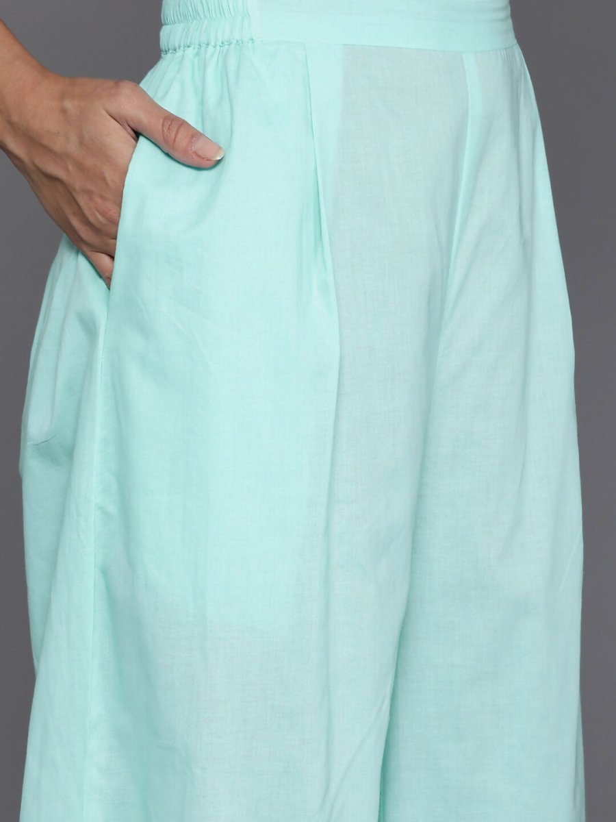 Ahalyaa Women's Traditional wear Kurta Set - Summer Blue | Swadesiicart