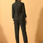 Myshka Women's Black Printed Coat With Trousers - Swadesiicart