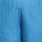 Janasya A-Line Jacquard Teal Self Design Band Collar Co-Ords - Swadesiicart