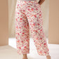 Janasya A-Line Cambric Cream Floral Notch Neck Co-Ords - Swadesiicart