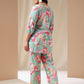 Janasya A-Line Cambric Aqua Ethnic Motifs Square Neck Co-Ords - Swadesiicart
