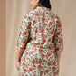 Janasya Regular Cambric Cream Floral Shirt Collar Tunic | Swadesiicart