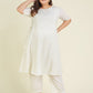 Janasya Light Dobby Cotton Self Design A-Line Kurta Set | Swadesiicart