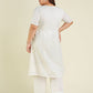 Janasya Light Dobby Cotton Self Design A-Line Kurta Set | Swadesiicart