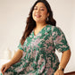 Janasya Dark Cotton Floral Tiered Dress | Swadesiicart