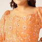 Janasya Bright Georgette Floral Tiered Dress | Swadesiicart