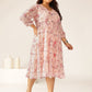 Janasya Light Georgette Floral Tiered Dress | Swadesiicart