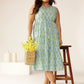 Janasya Light Cotton Ethnic Motifs Tiered Dress | Swadesiicart