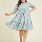 Janasya Light Georgette Floral Fit & Flare Dress | Swadesiicart
