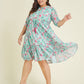 Janasya Light Georgette Floral Fit & Flare Dress | Swadesiicart