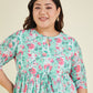 Janasya Light Georgette Floral Fit & Flare Dress | Swadesiicart