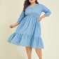 Janasya Light Cotton Schiffli Fit & Flare Dress | Swadesiicart