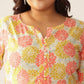 Janasya Light Cotton Floral A-Line Kurta Set | Swadesiicart