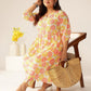 Janasya Light Cotton Floral A-Line Kurta Set | Swadesiicart