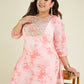 Janasya Light Silk Blend Tie & dye Straight Kurta Set | Swadesiicart