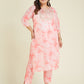 Janasya Light Silk Blend Tie & dye Straight Kurta Set | Swadesiicart