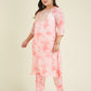 Janasya Light Silk Blend Tie & dye Straight Kurta Set | Swadesiicart