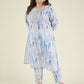 Janasya Light Silk Blend Tie & dye Straight Kurta Set | Swadesiicart