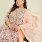 Janasya Light Cotton Floral Anarkali Kurta Set | Swadesiicart