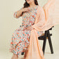 Janasya Light Cotton Floral Anarkali Kurta Set | Swadesiicart