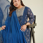Janasya Dark Georgette Ajrakh Anarkali Kurta Set | Swadesiicart
