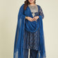 Janasya Dark Georgette Ajrakh Anarkali Kurta Set | Swadesiicart