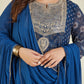 Janasya Dark Georgette Ajrakh Anarkali Kurta Set | Swadesiicart