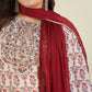 Janasya Light Georgette Yoke Embroidery A-Line Kurta Set | Swadesiicart